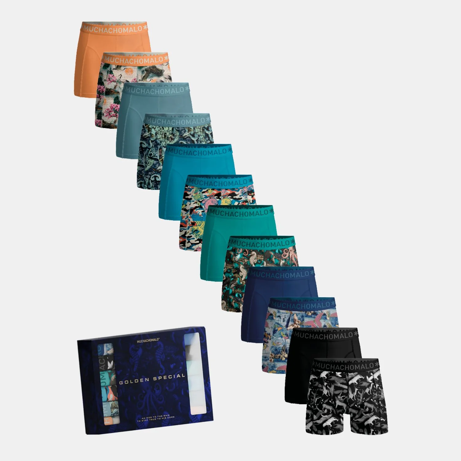 12 - Pack Golden Boxer Short U-GOLDEN1010 20 Multi