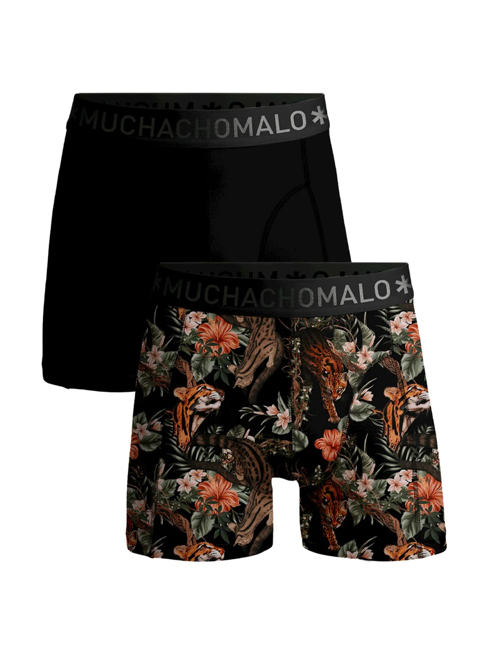 2 - Pack Bamboo Boxer Shorts Ocelot OCELOT1010 01 Print/Black