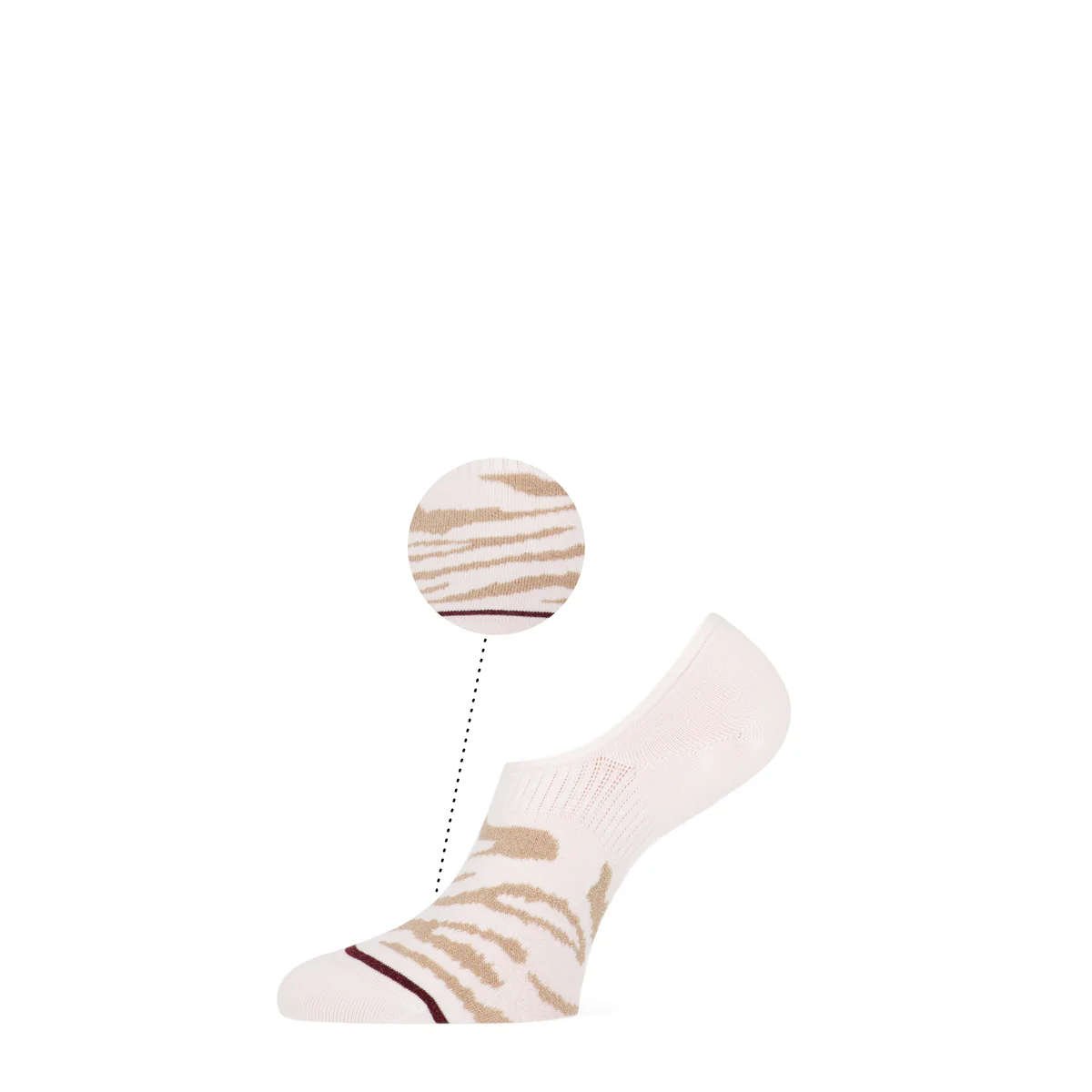 2 - Pack Bridget Footies 101022028 7001 Off White Bordeaux Beige - Image 4