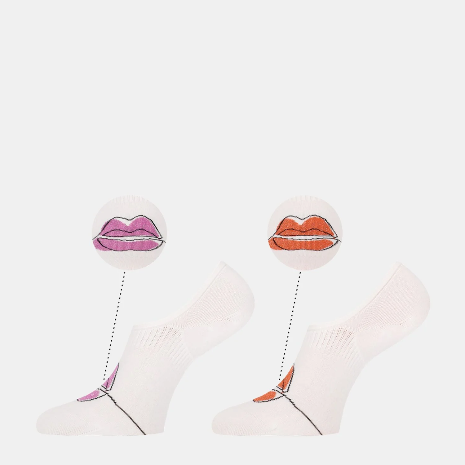 2 - Pack Carol Footies 101022006 7001 Off White Pink