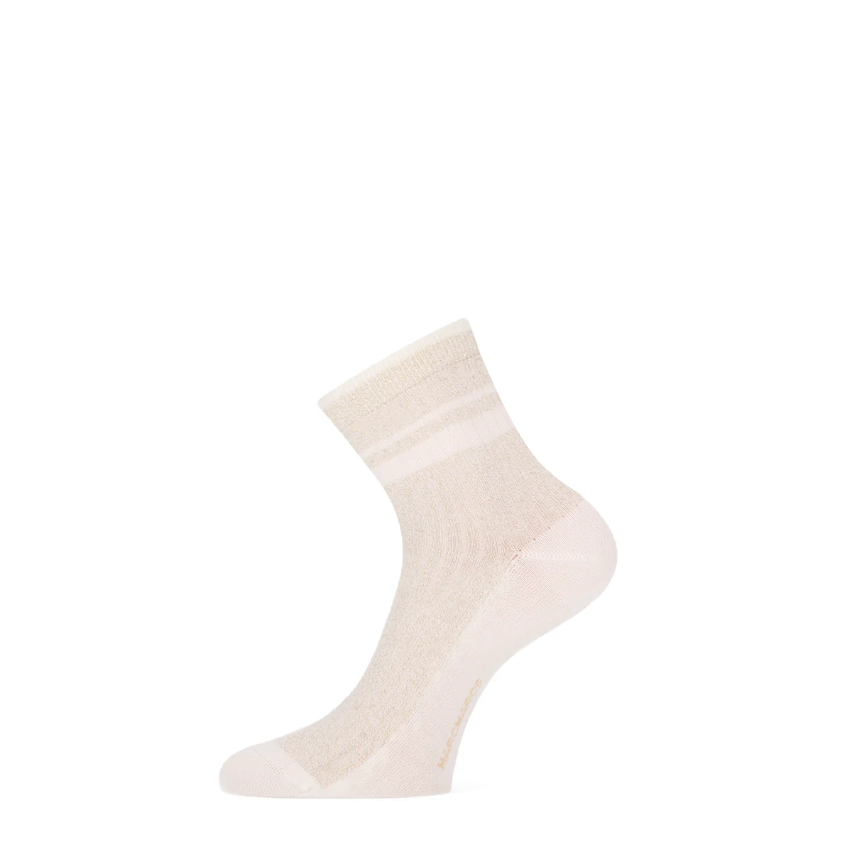 2 - Pack Dames Korte Sokken Bamboe met Lurex 101052018 7002 Off White Gold L - Image 2