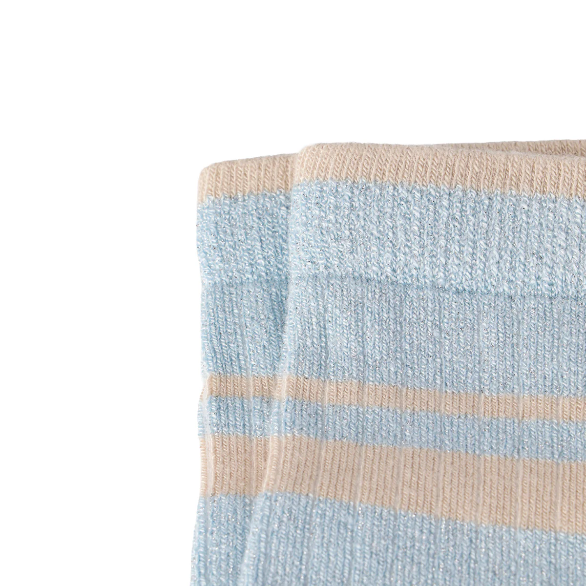 2 - Pack Dames Korte Sokken Bamboe met Lurex 101052018 7004 Beige L Blue L - Image 3