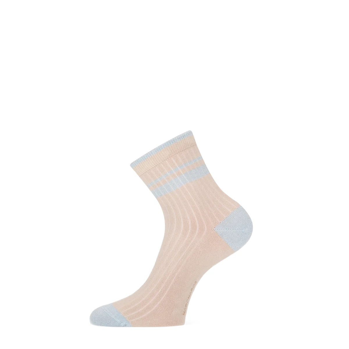 2 - Pack Dames Korte Sokken Bamboe met Lurex 101052018 7004 Beige L Blue L - Image 4