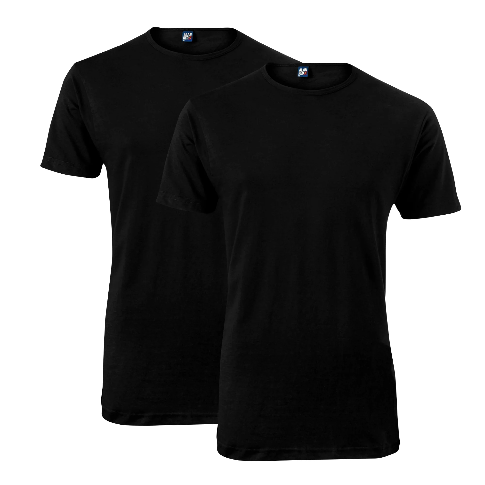 2 - Pack Derby T-shirt O-Hals 6672 99 black