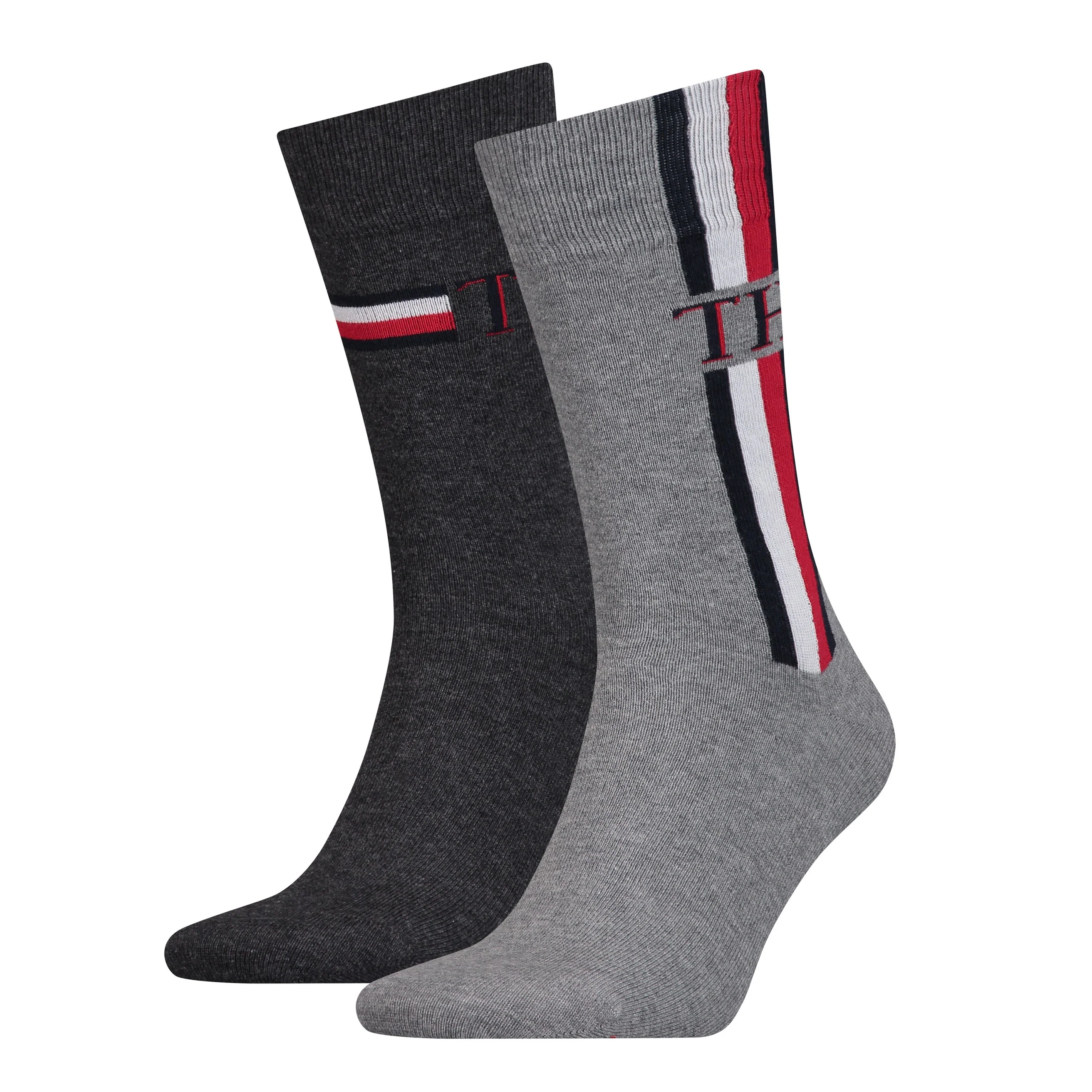 2 - Pack Iconic Stripe Sok 492010001 566 dark grey melange