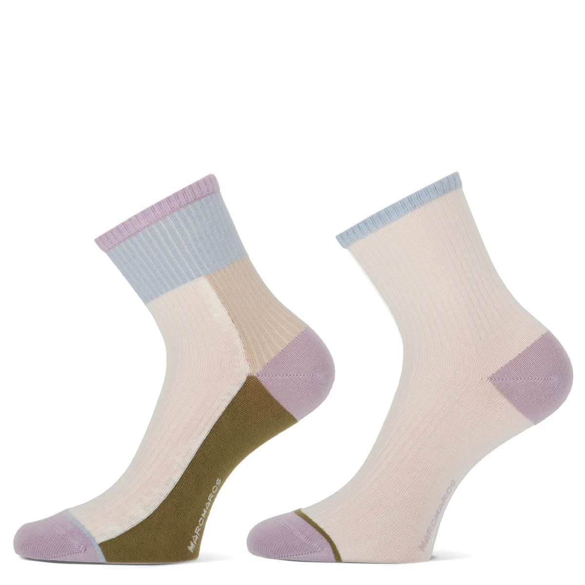 2 - Pack Lilou Short Sok 101052002 7002 Off White Light Blue