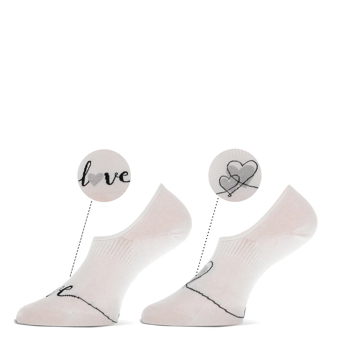 2 - Pack Lyss Footies 101022004 1000 White