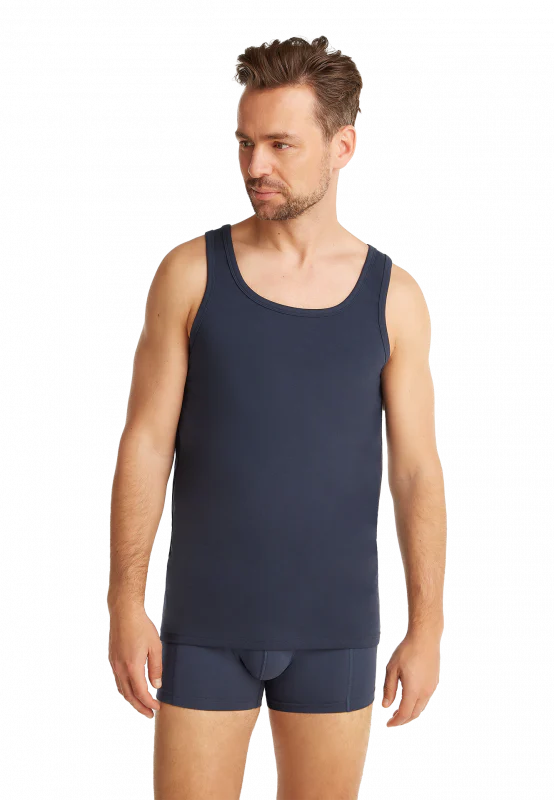 2 - Pack Men Basic Singlet 32324 159 Navy - Image 2