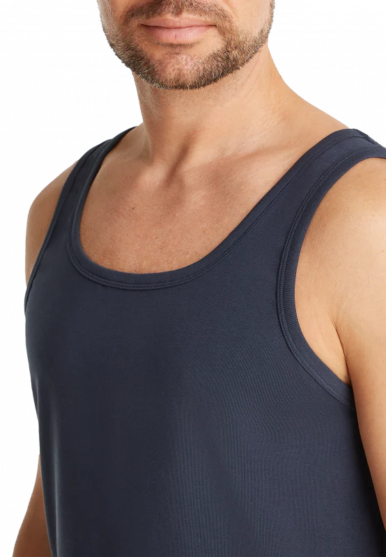 2 - Pack Men Basic Singlet 32324 159 Navy - Image 3