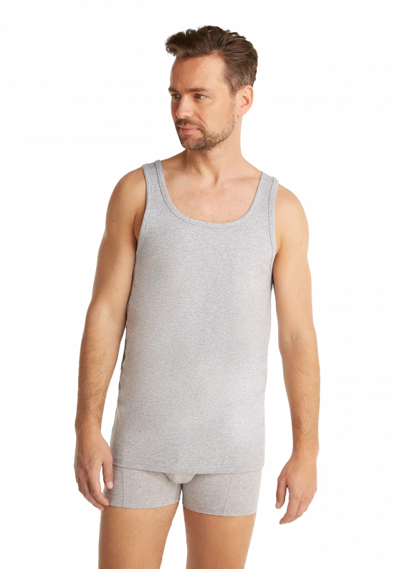 2 - Pack Men Basic Singlet 32324 955 Light grey melee - Image 2