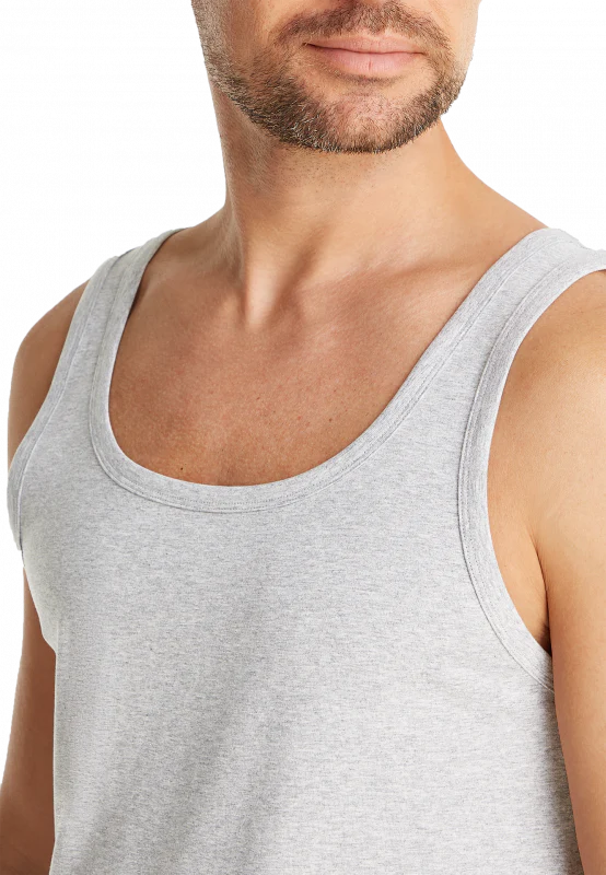 2 - Pack Men Basic Singlet 32324 955 Light grey melee - Image 3