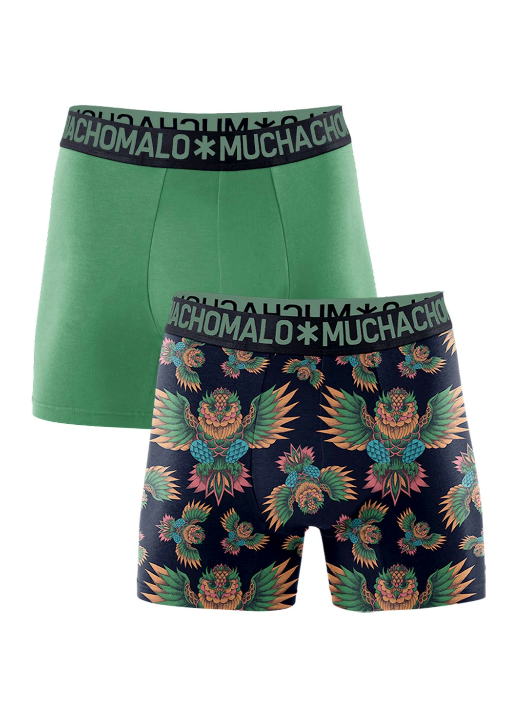 2 - Pack Owl Bamboo Short OWL1132 01 Print/Green