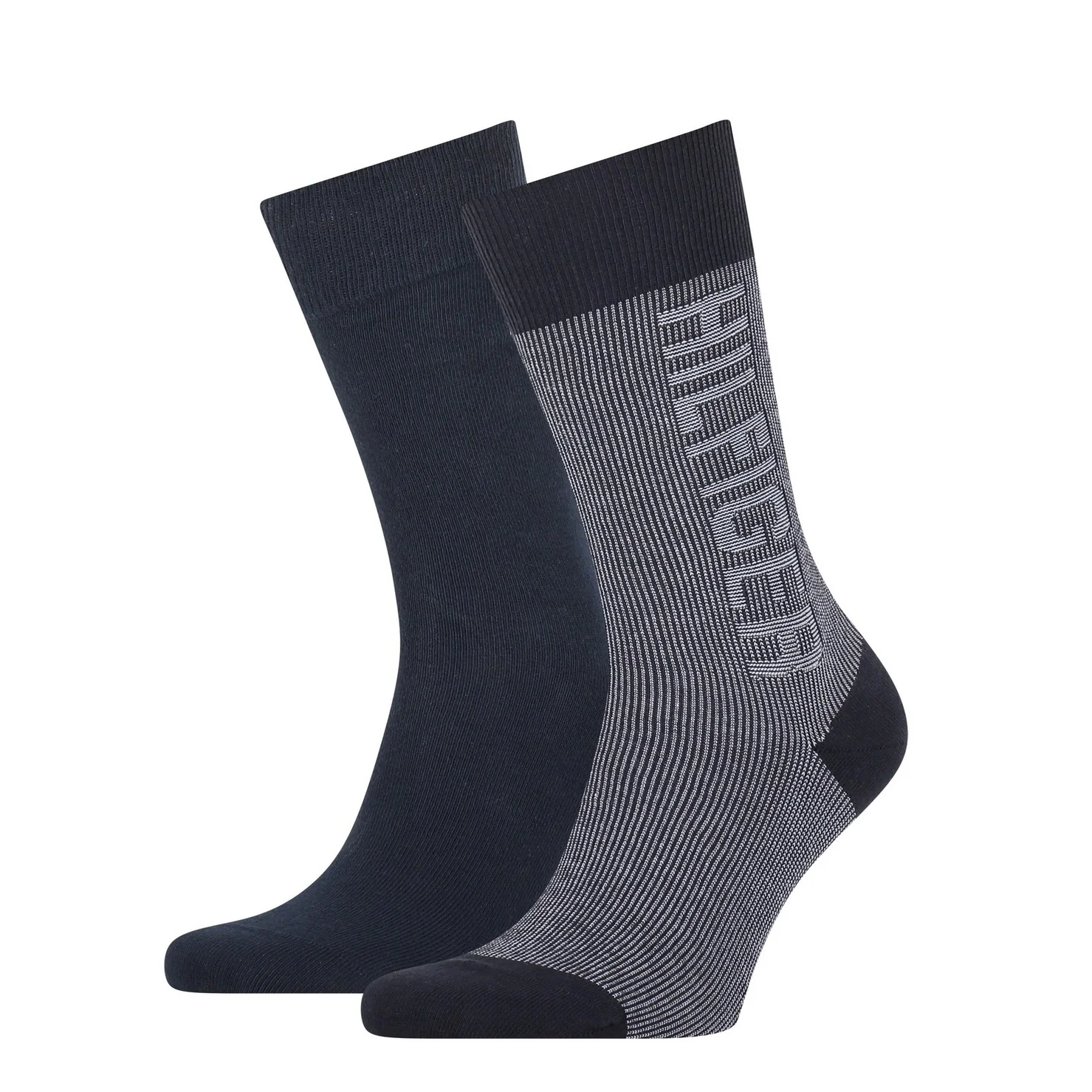 2 - Pack Rib Logo Sock 701210535 001 navy
