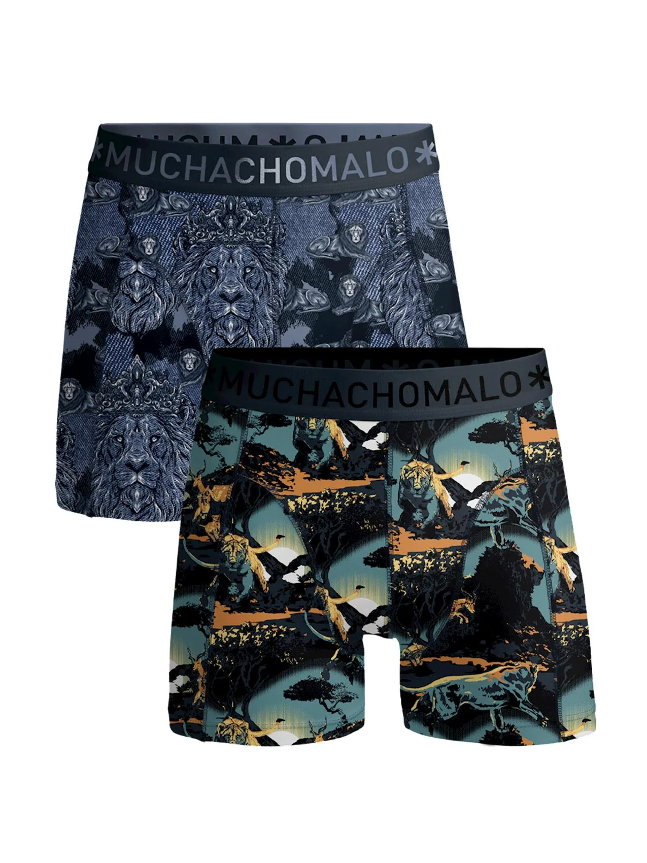 2 - Pack Shorts Man Lion  MANLION1010 04  Print/Blue