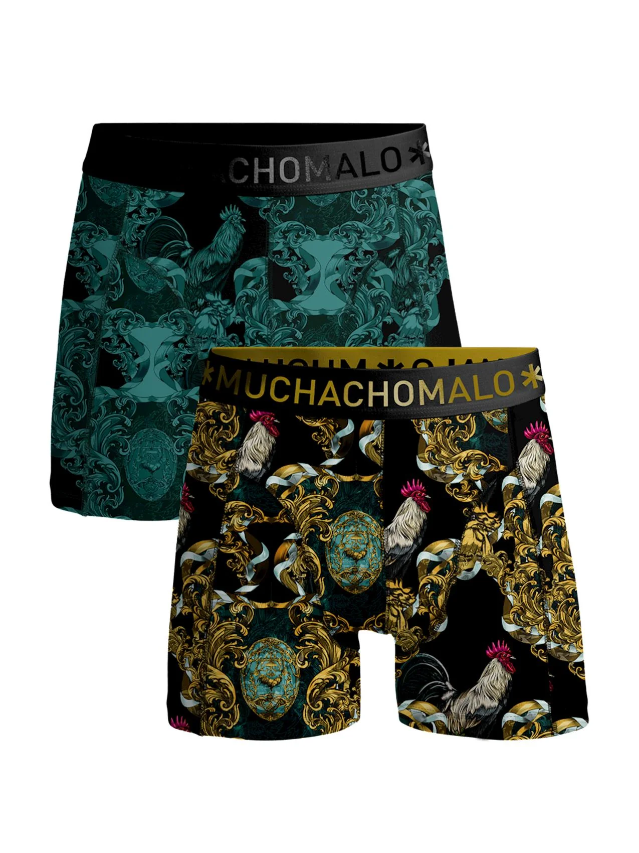 2 - Pack Shorts Man Rooster MANROOSTER1010 04 Print/Green
