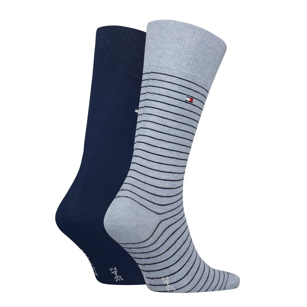 2 - Pack Small Stripe Sock 100001496 028 light blue melange - Image 2