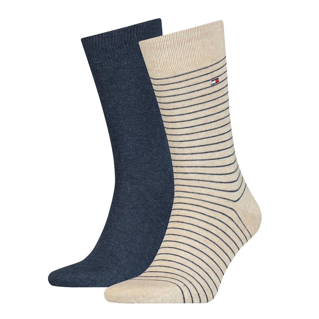 2 - Pack Small Stripe Sock 100001496 050 beige melange
