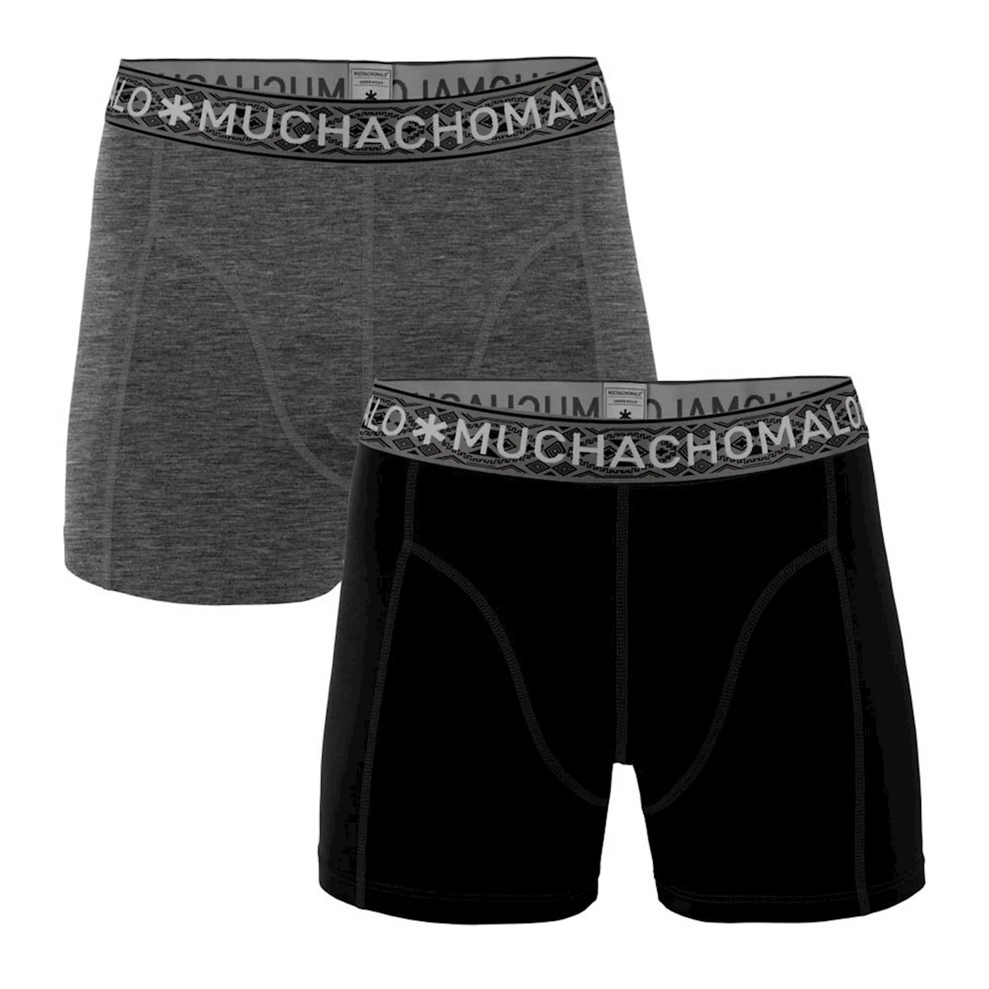 2 - Pack Solid Boxer 1010SOLID 291 Black/DarkGrey