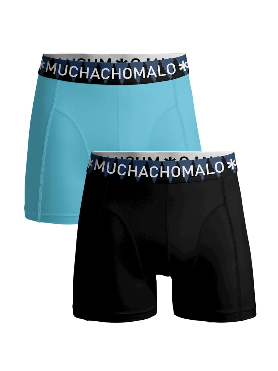 2 - Pack Solid Boxer SOLID1010-2X 468 Black/Blue