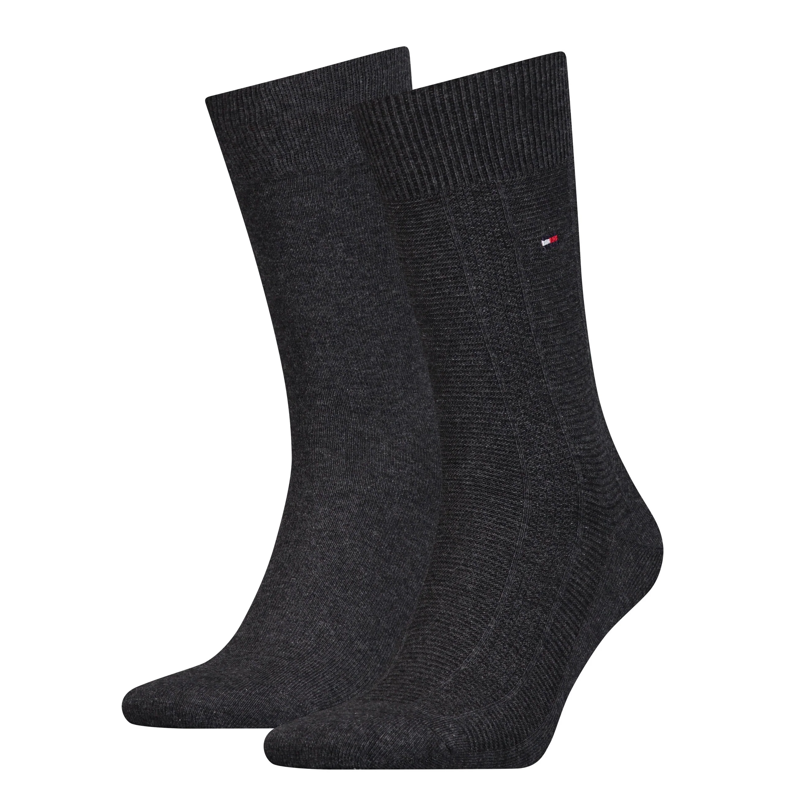 2 - Pack Structure Plain Sok 492009001 566 dark grey melange
