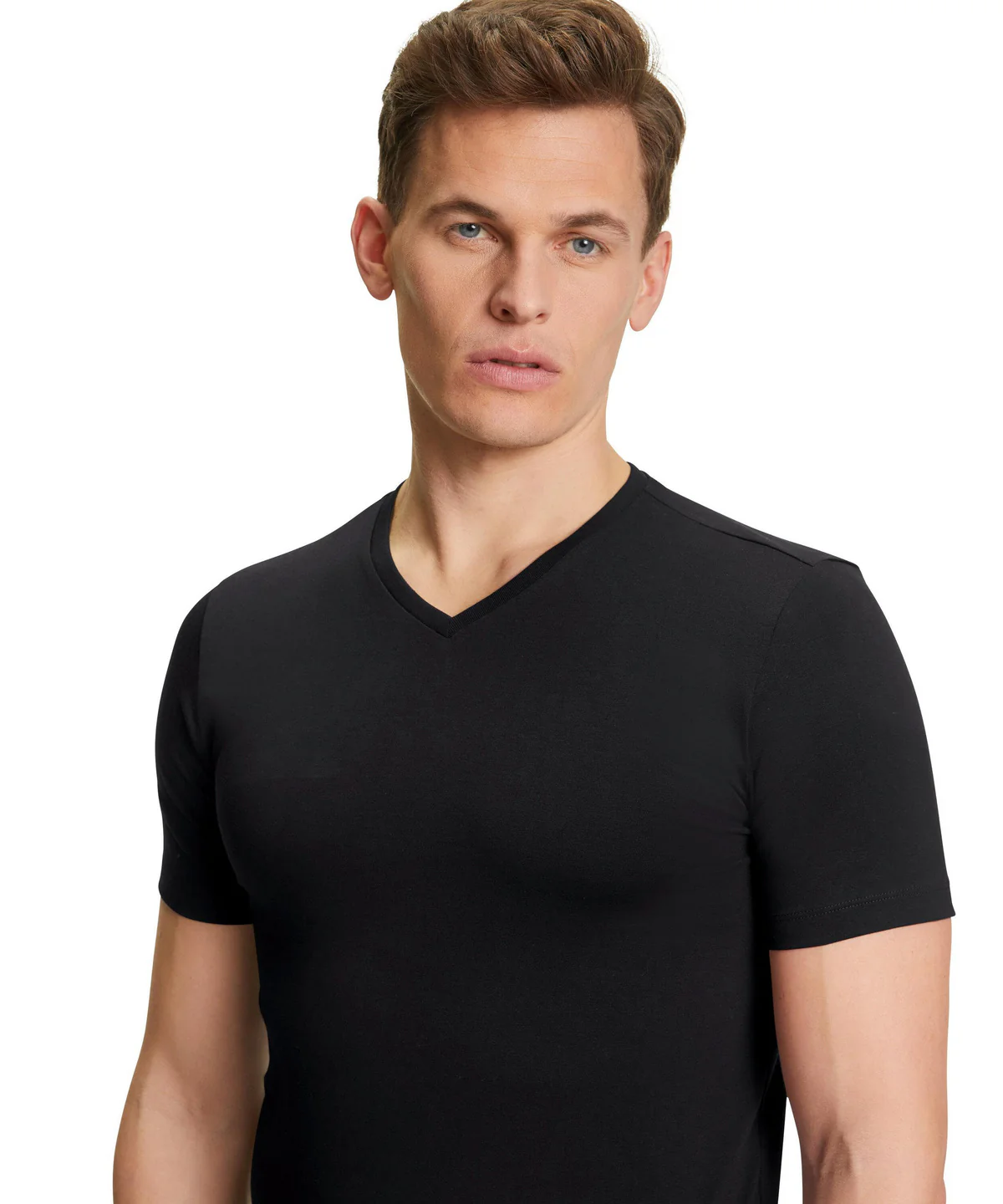 2 - Pack T- Shirt V-Hals Heren Daily Comfort 68107 3000 black - Image 3