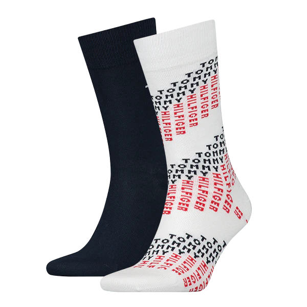 2 - Pack Tommy Chevron Sok 320215001 300 white