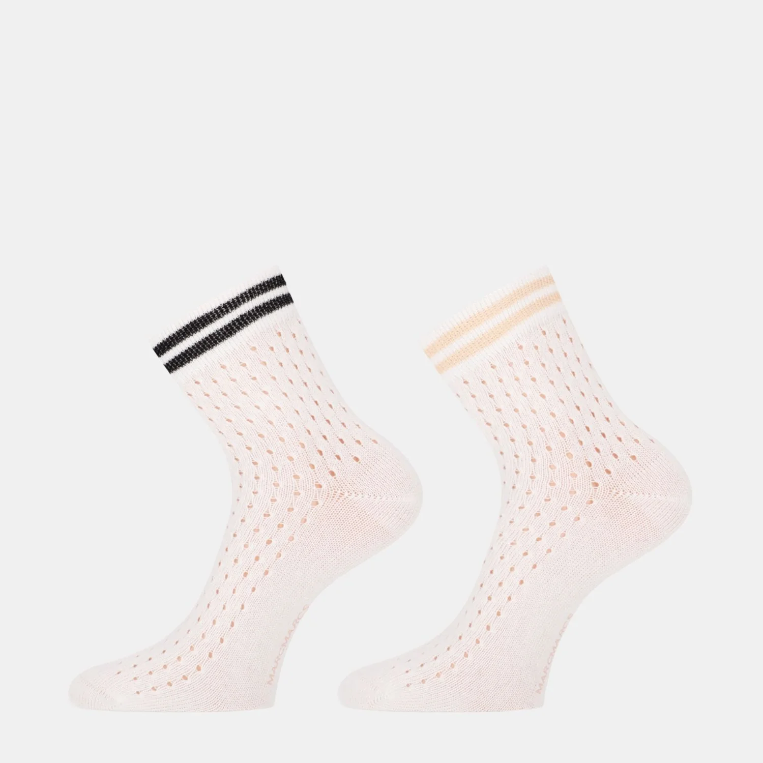 2 - Pack Viv Korte Sokken 101052011 7000 Off White Black Beige