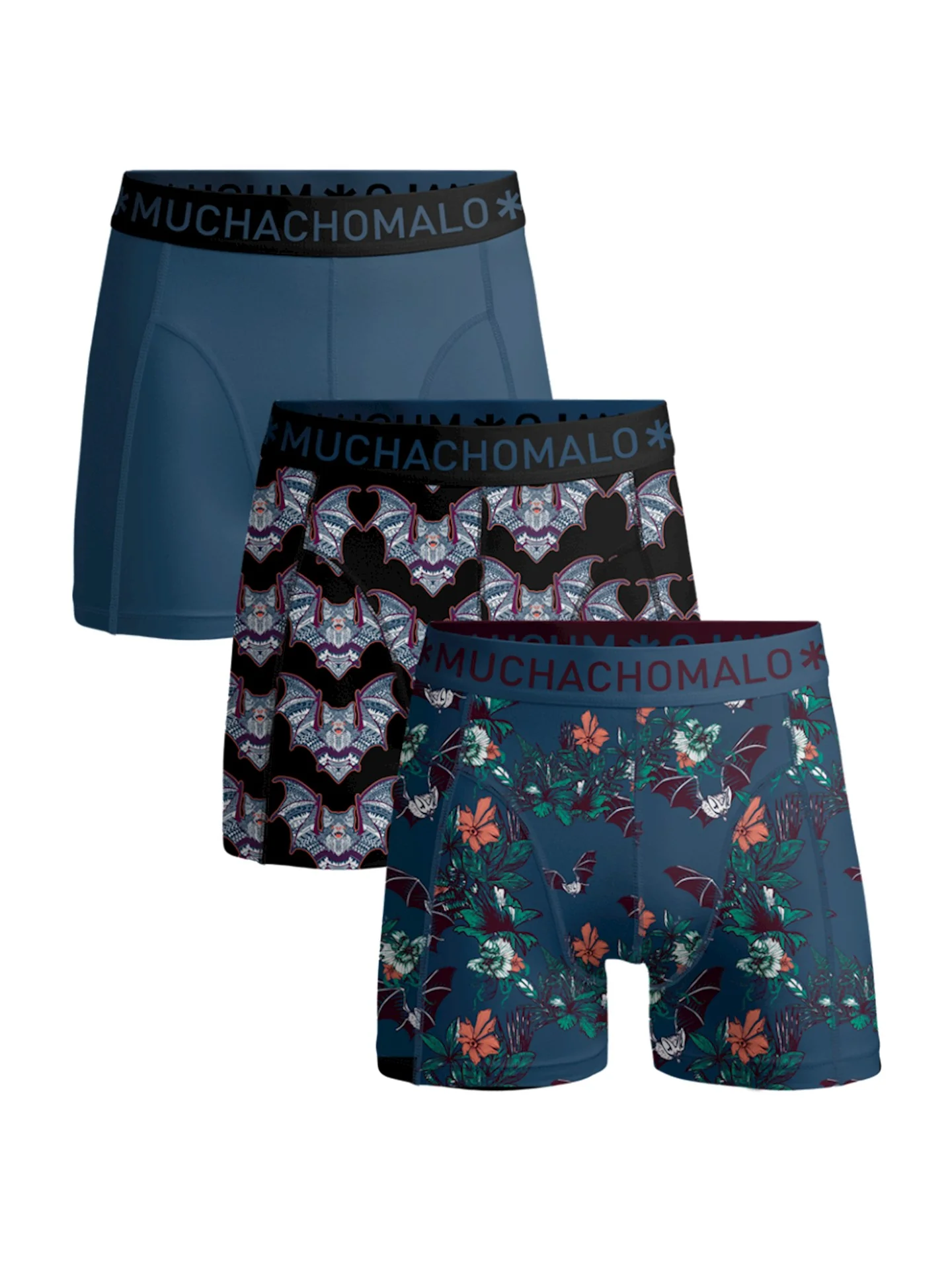 3 - Pack Bats Short BATS1010 01U Print/Print/Navy