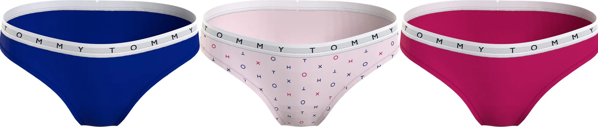 3 - Pack Bikini Print UW0UW02523 0R4 Blue/XO/Pink