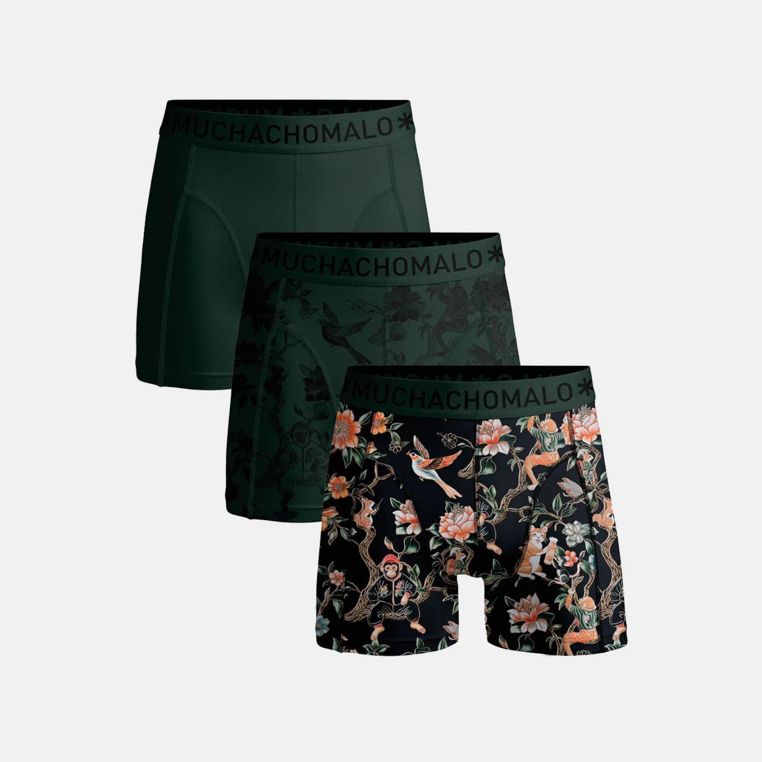 3 - Pack Boxershorts U-TREEFRIENDS1010 01 Print/Print/Green