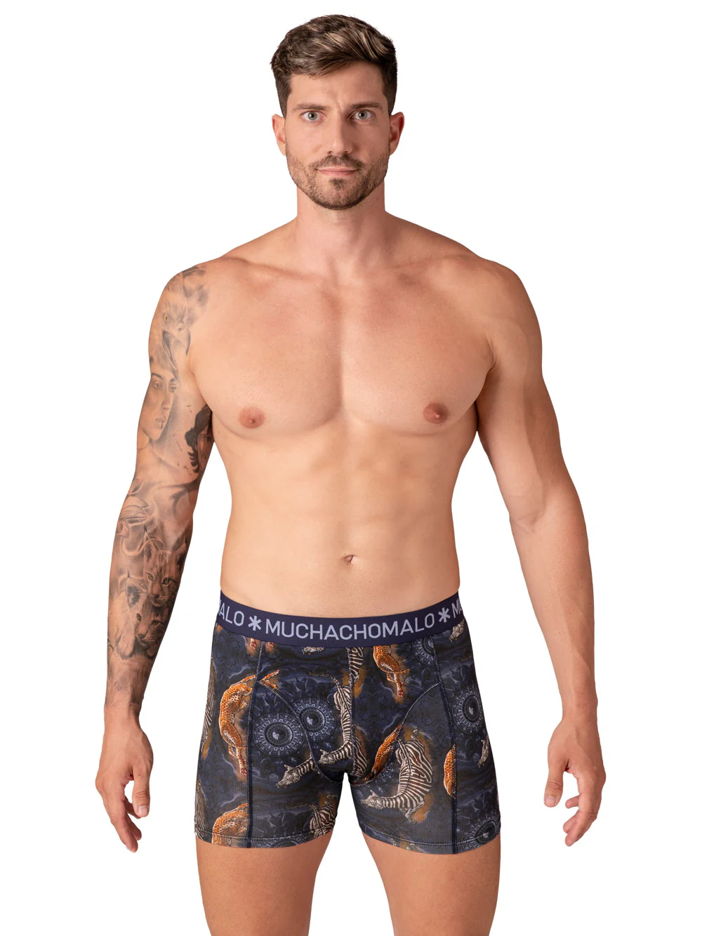 3 - Pack Circle Of Life Boxers U-CIRCLEOFLIFE1010 01 Print/Print/Blue - Image 2