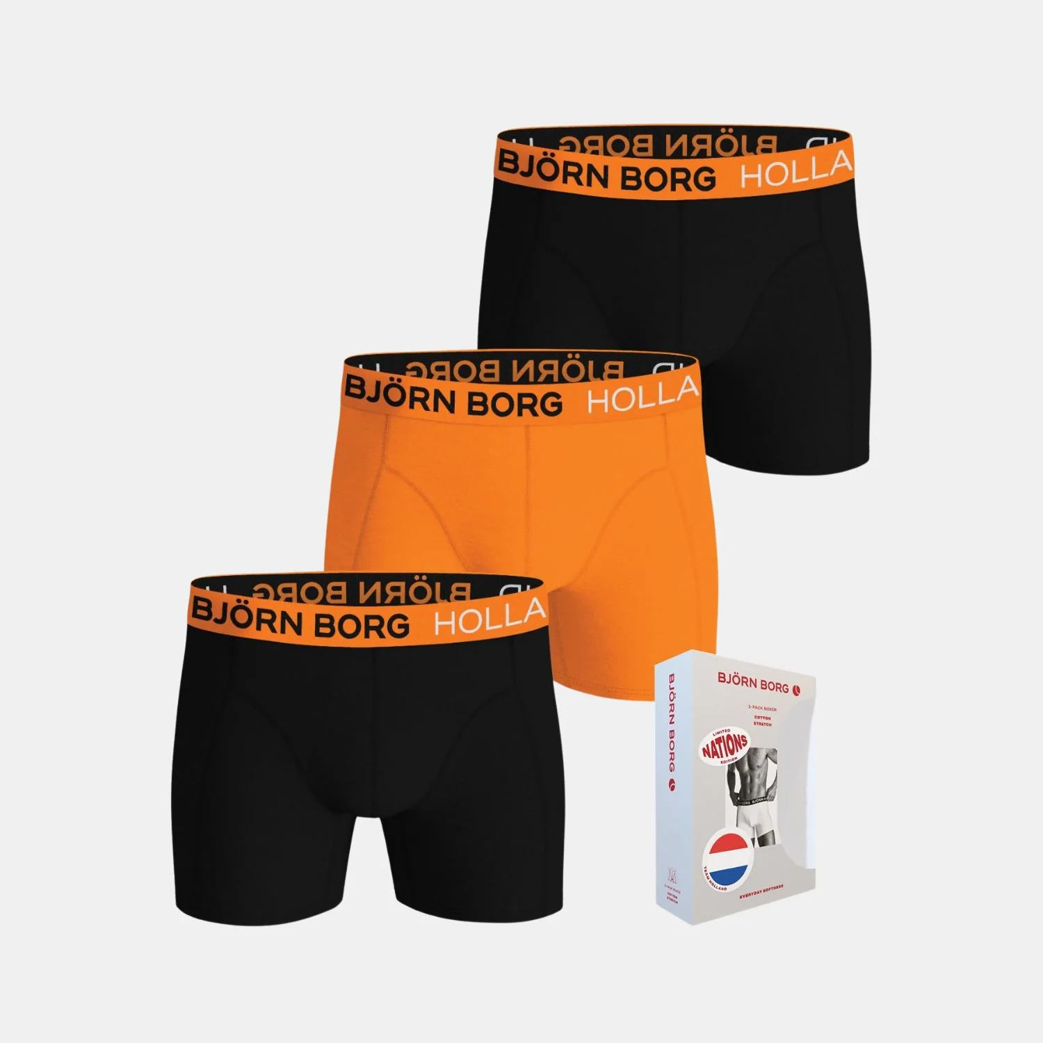 3 - Pack Cotton Stretch Holland Boxers 10006490