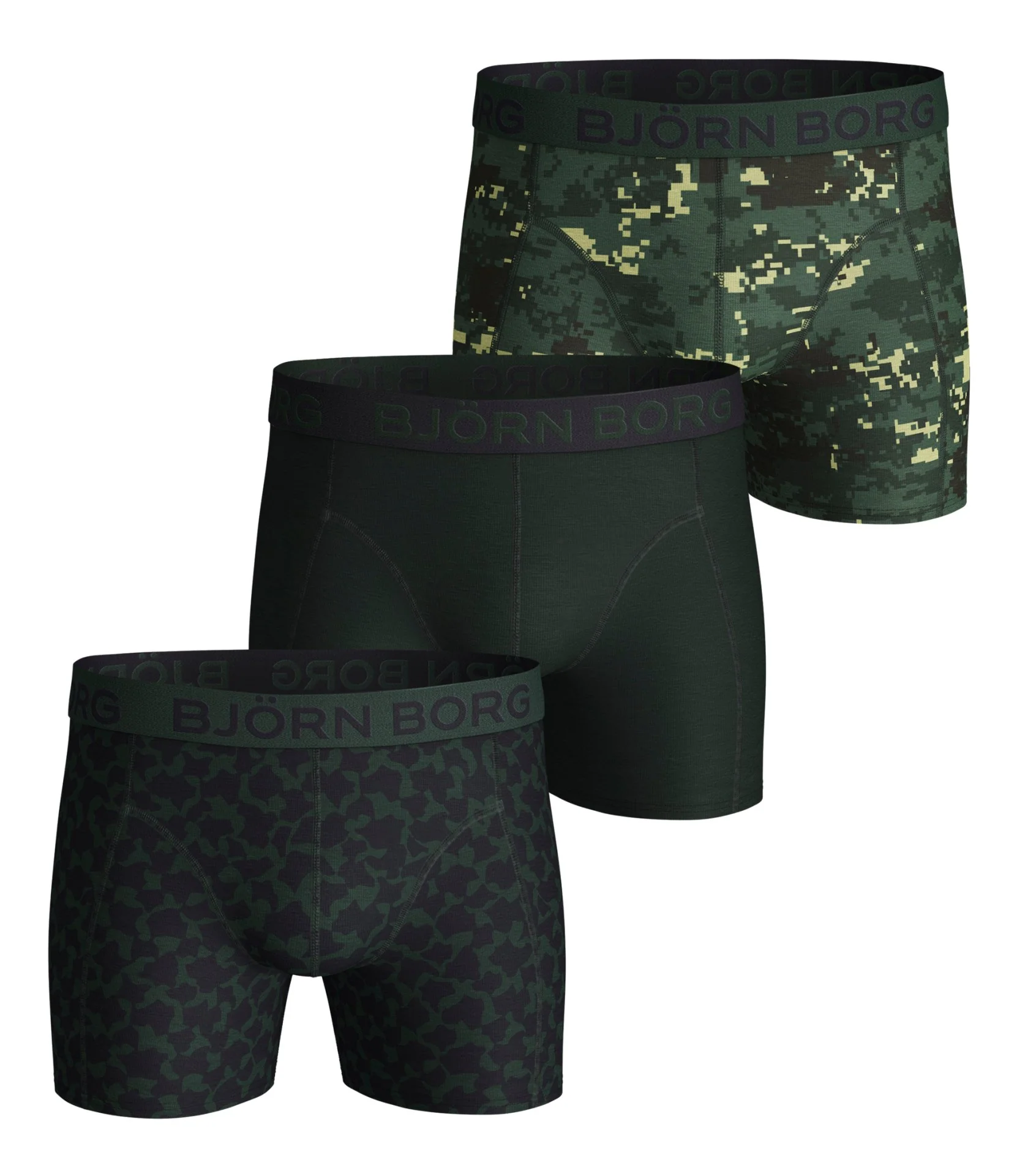 3 - Pack Digital Woodland Sammy Shorts 2111-1085 81461 Duck Green