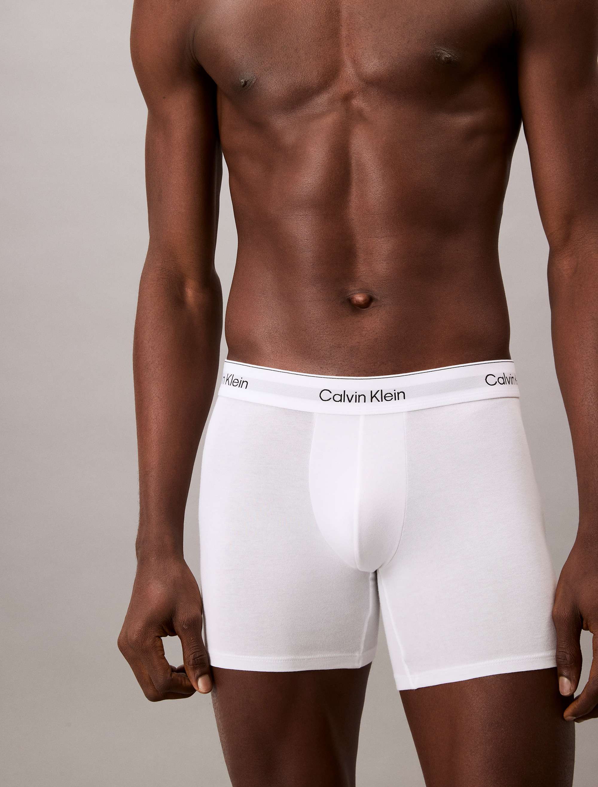 3 - Pack ICON Cotton Strech  Boxer Brief LV00NB4394 100 White - Image 2
