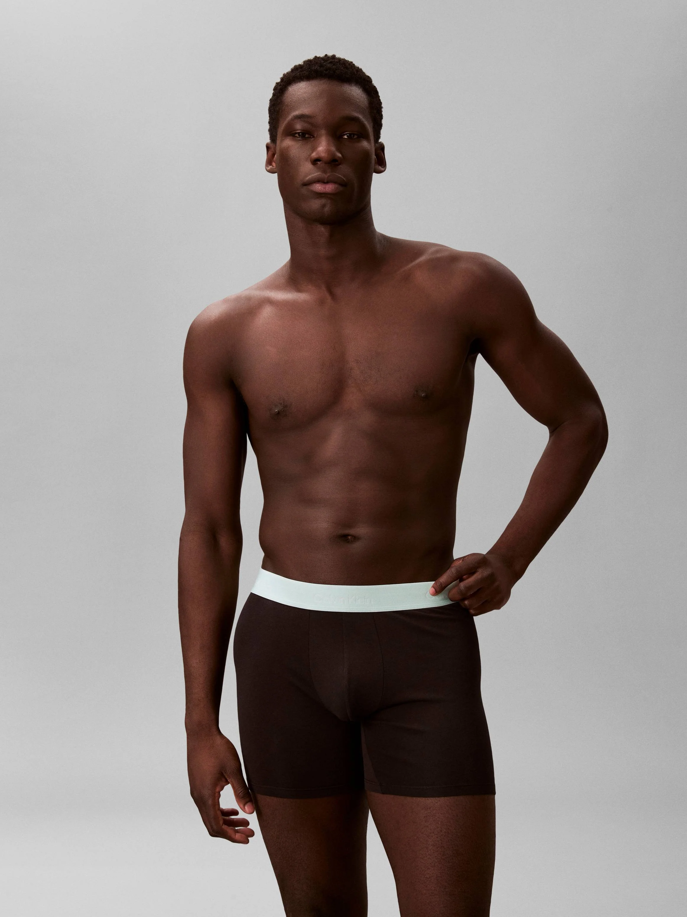 3 - Pack ICON Cotton Strech  Boxer Brief LV00NB4394 3ZG BLACK - Image 2