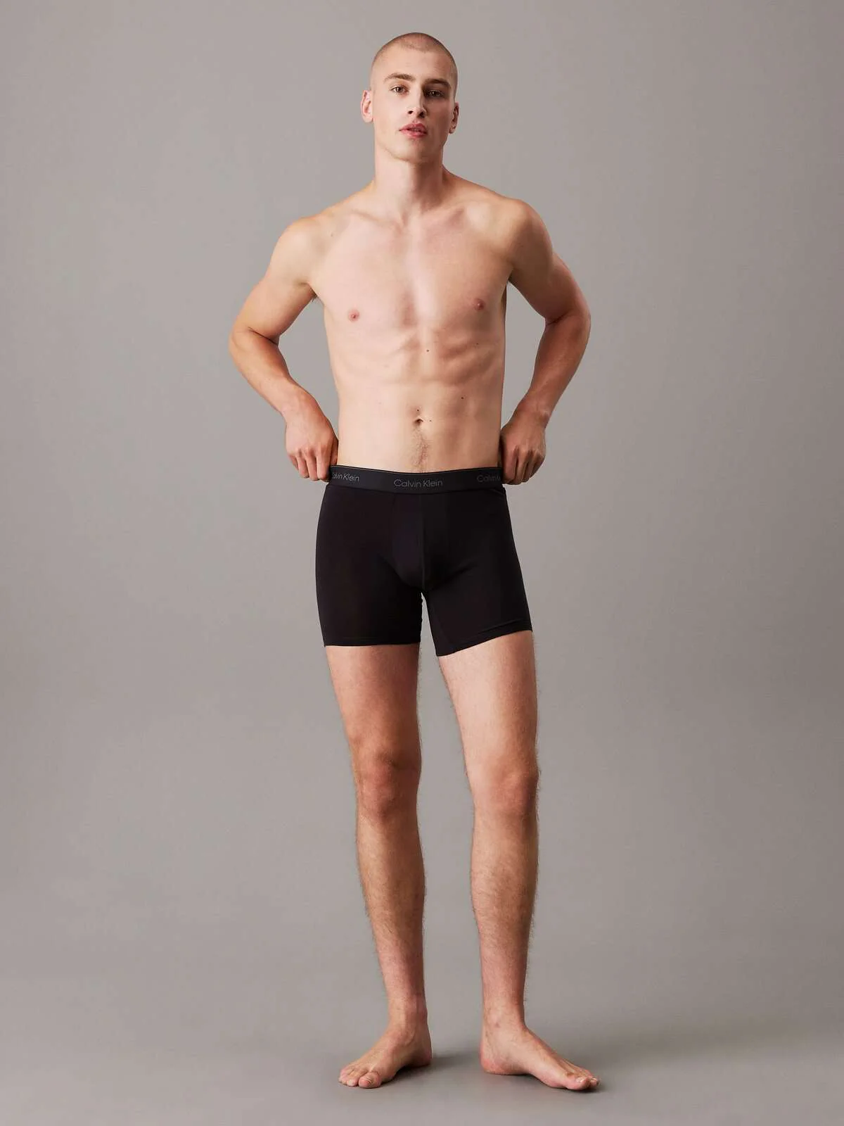 3 - Pack ICON Cotton Strech  Boxer Brief LV00NB4394 TM6 BLACK - Image 2