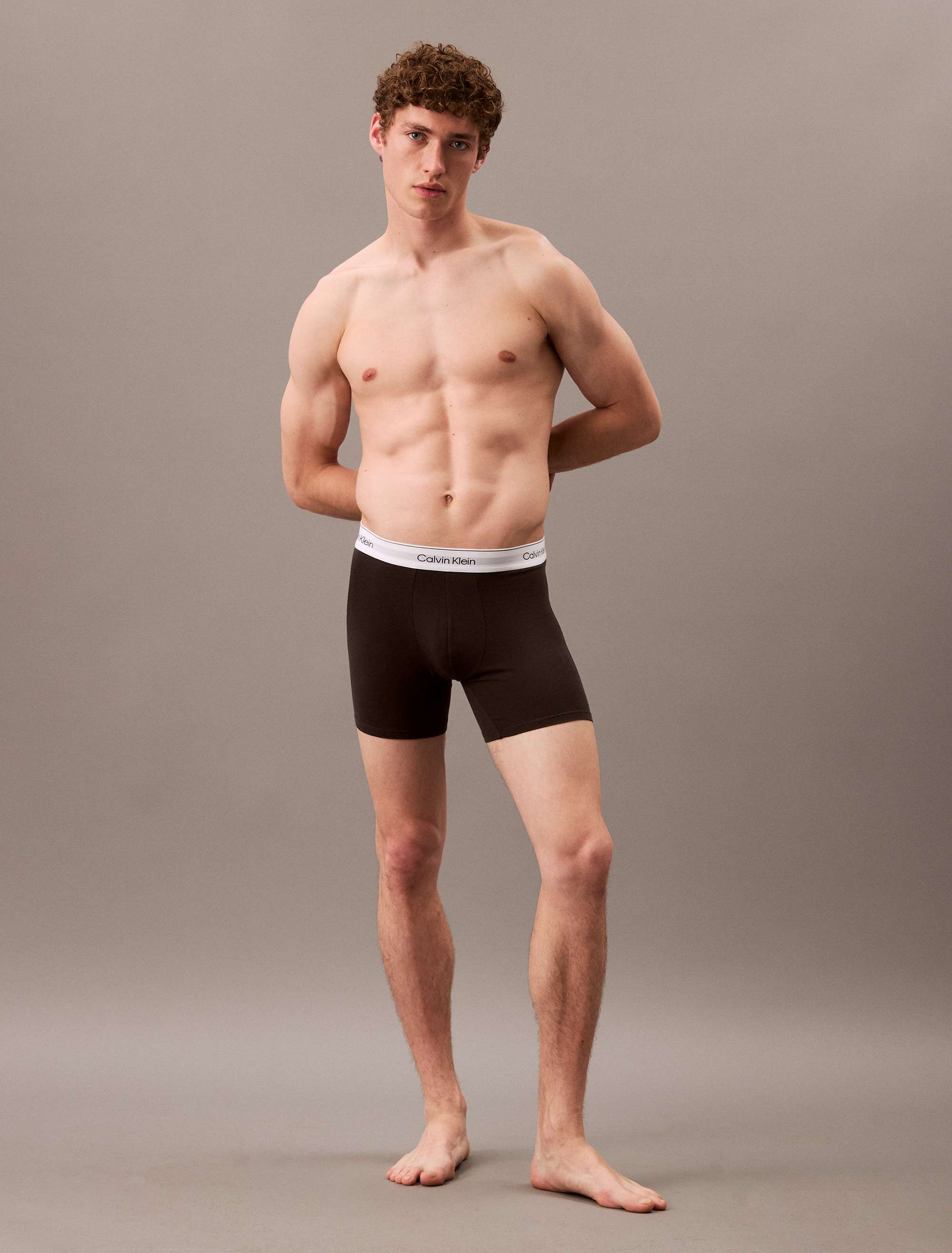 3 - Pack ICON Cotton Strech  Boxer Brief LV00NB4394 UB1 Black - Image 2