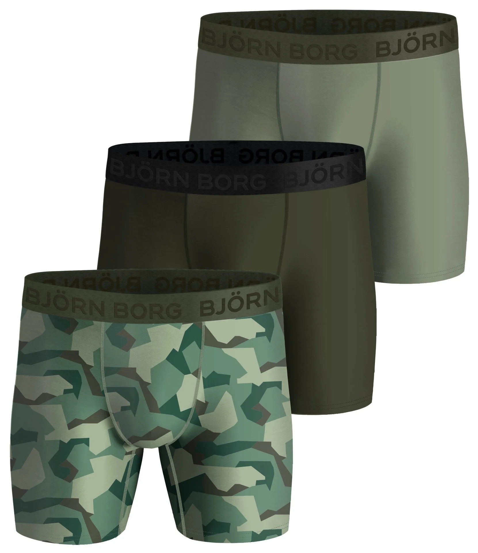 3 - Pack Micro Nordic Camo Per Shorts 2121-1155 81461 Duck Green