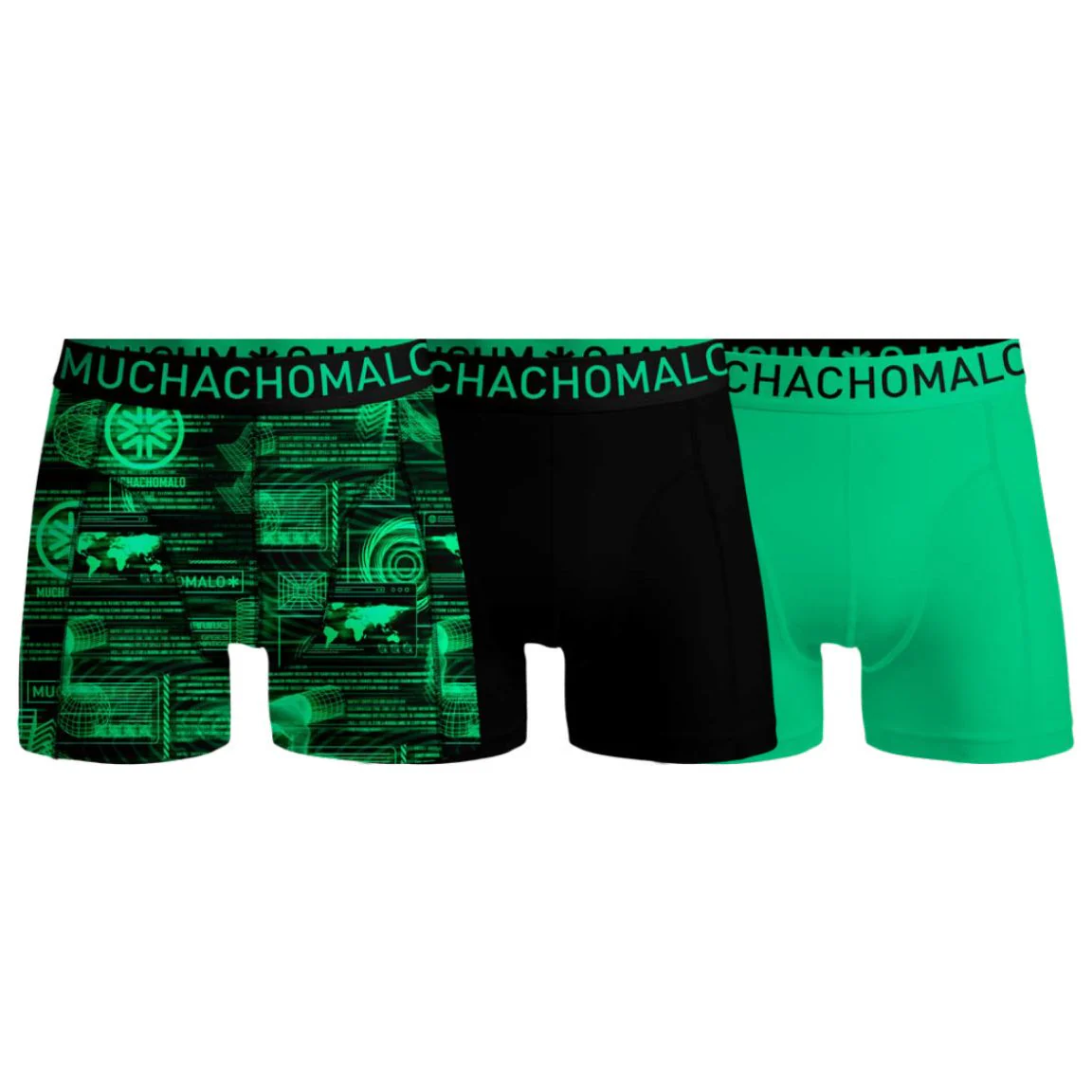 3 - Pack Microfiber Digital Boxer Shorts MICROFIBDIGITAL1010
