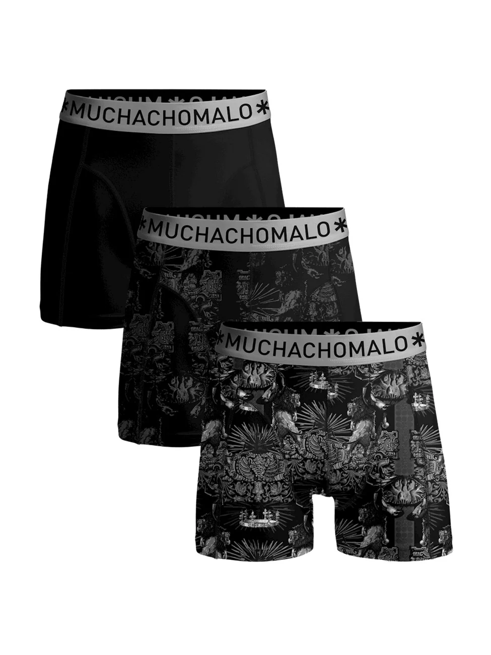 3 - Pack Occult Boxer U-OCCULT1010 01 Print/Print/Grey