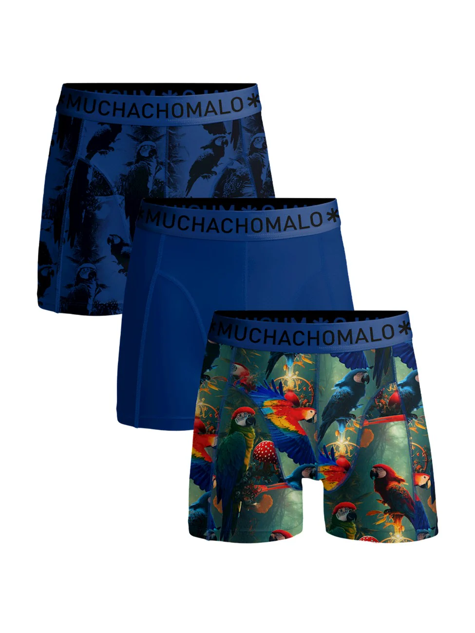 3 - Pack Papagayo Boxer Shorts U-PAPAGAYO1010 01 Print/Print/Solid