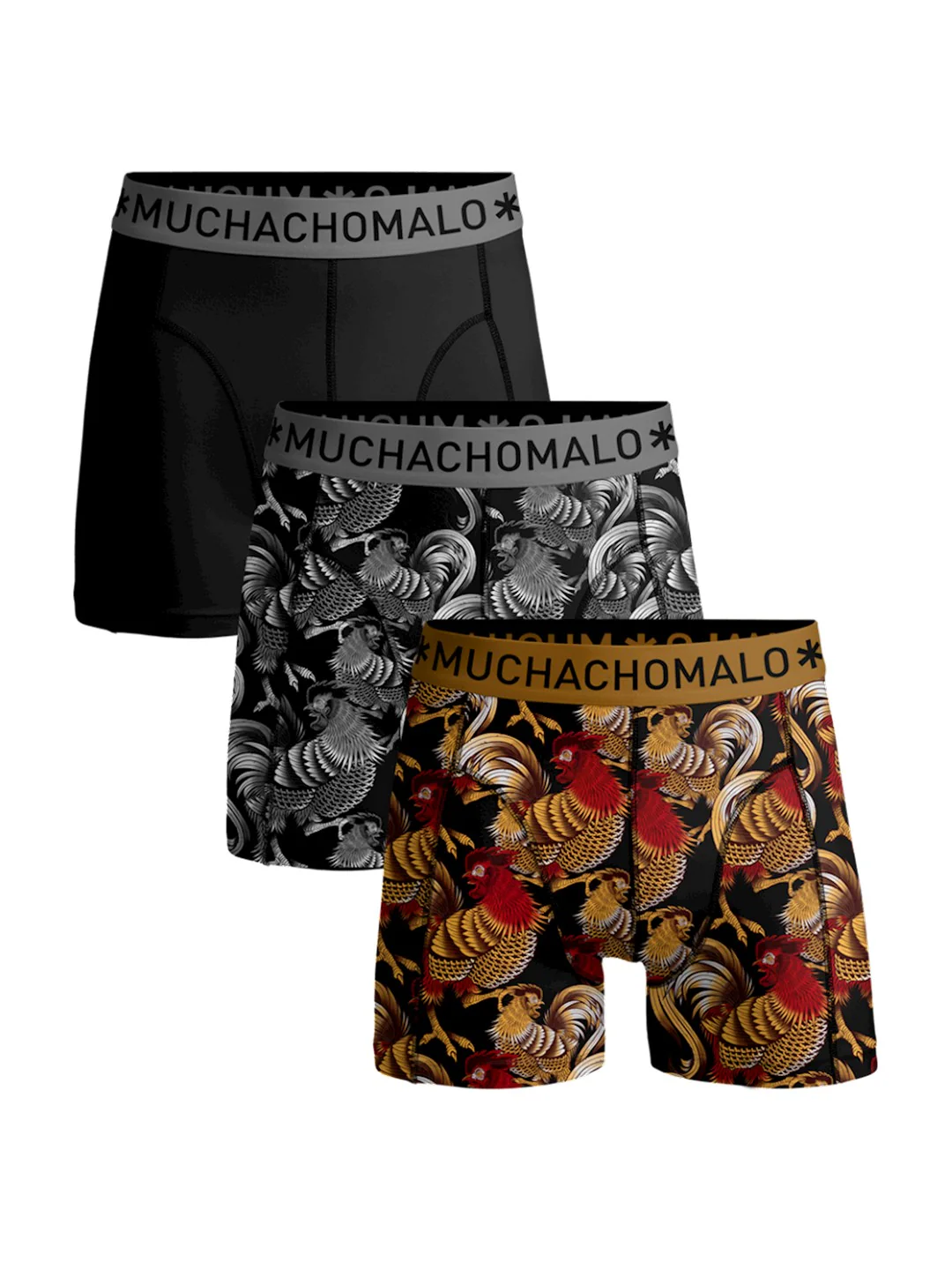 3 - Pack Rooster Short ROOSTER1010 01U Print/Print/Black