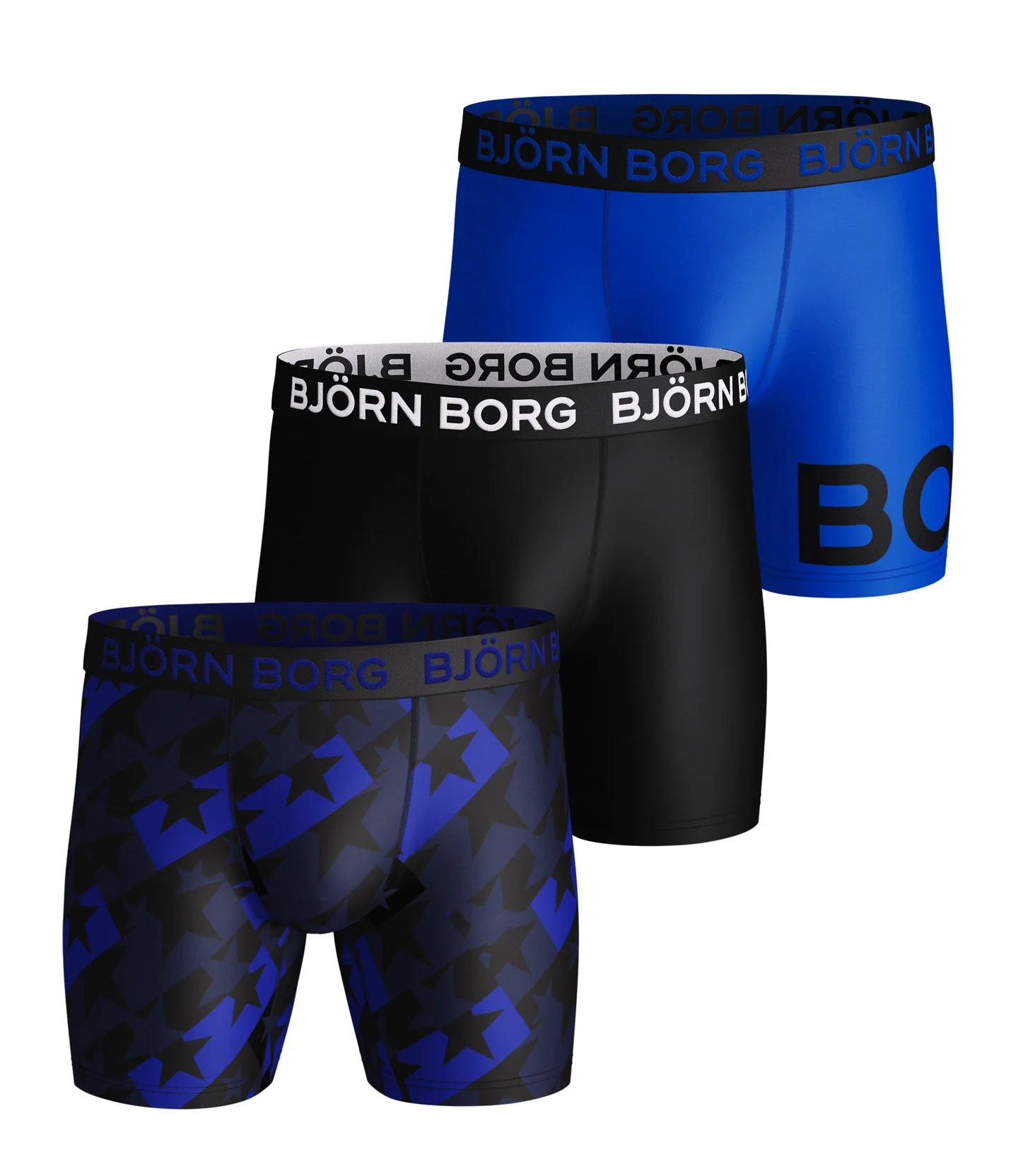 3 - Pack Starstruck Tilt Performance Boxer 1941-1185 90651 Black Beaty