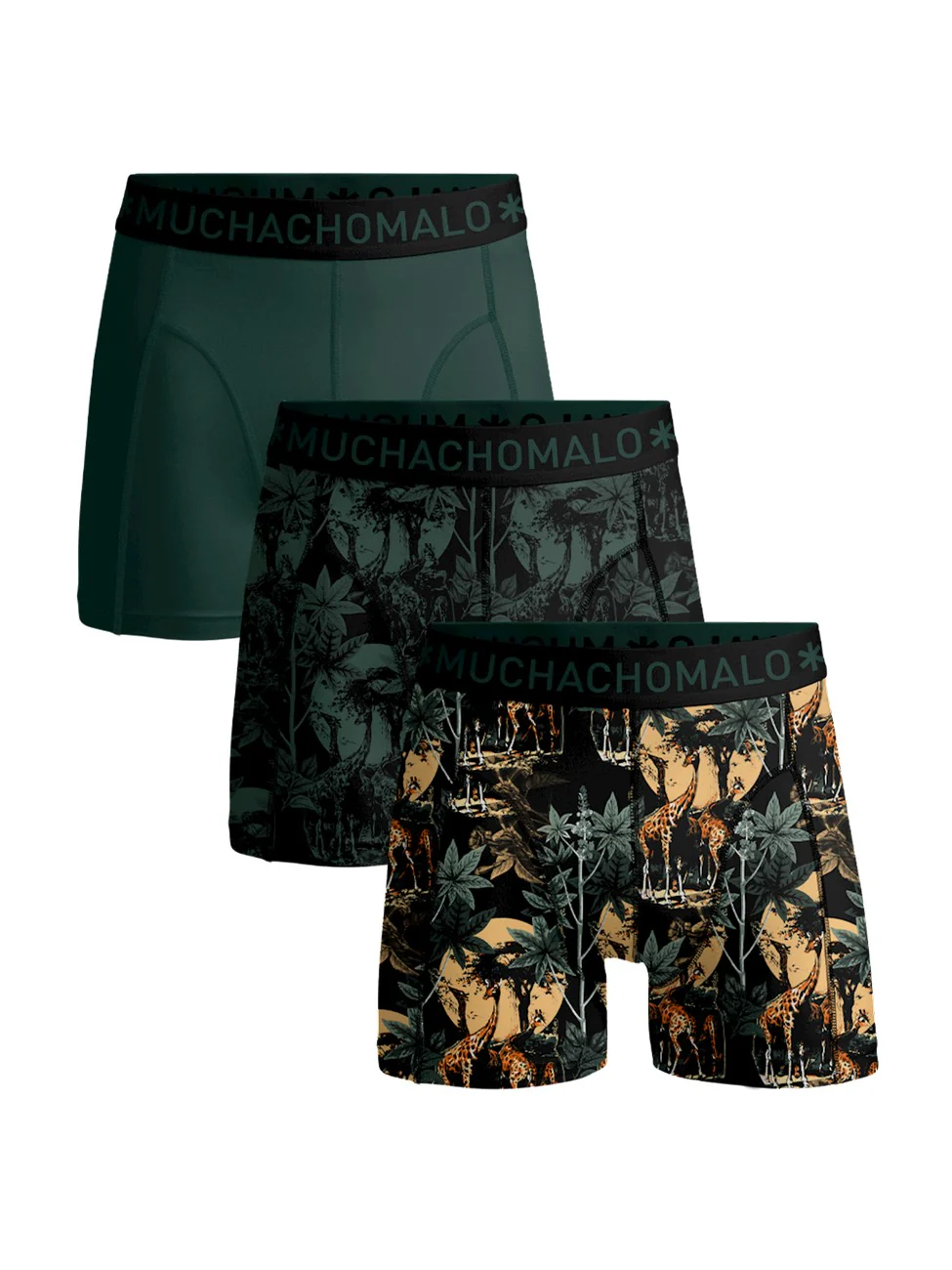 3 - Pack Tropical Boxer U-TROPICAL1010 01 Print/Print/Black