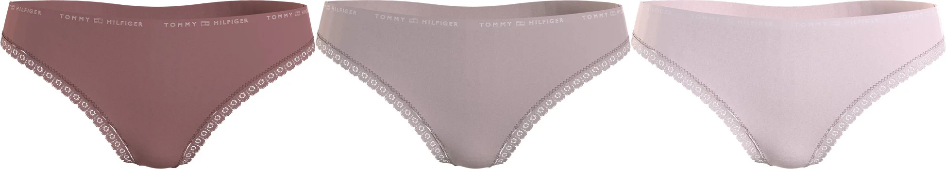 3P THONG MICRO LACE UW0UW02824 0TG Mineral/Beige/Pink