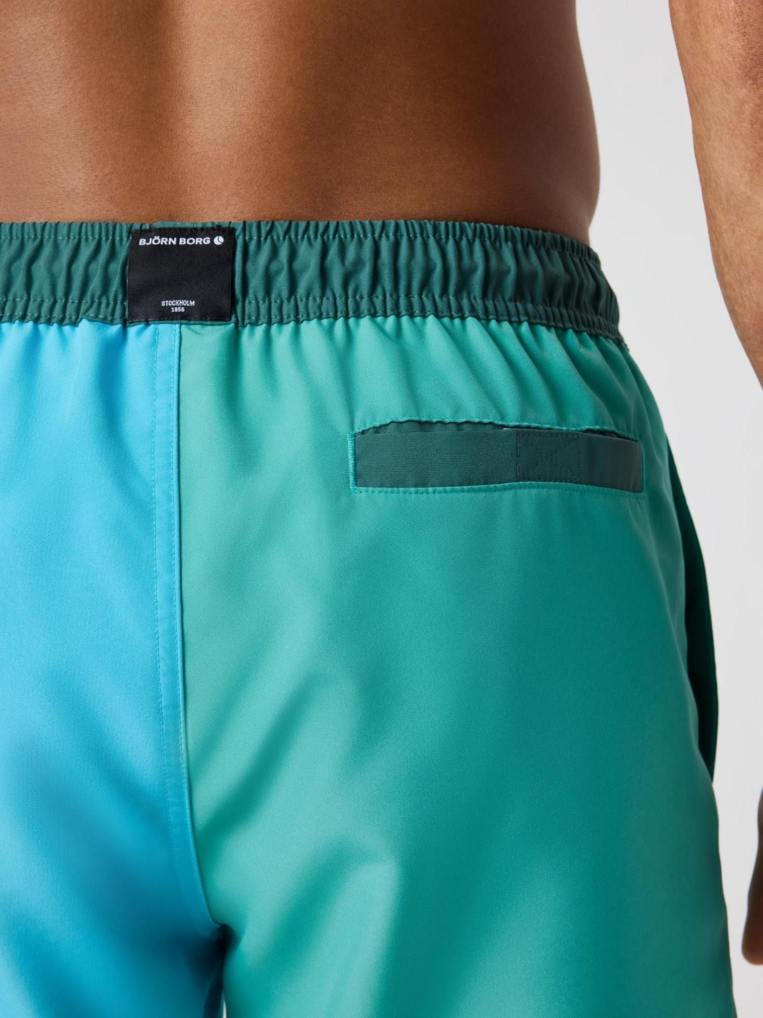 Blocked Swim Shorts 10005711 GN281 Sea Blue - Image 4