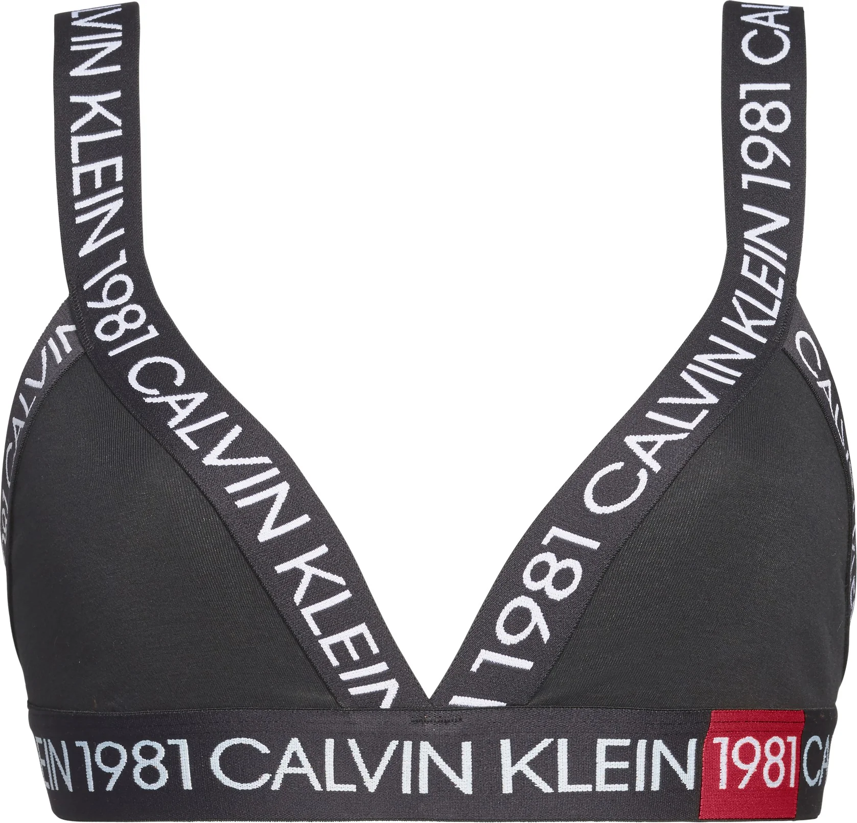 Bold 1981 Logo Unlined Bralette QF5447E 001 Black