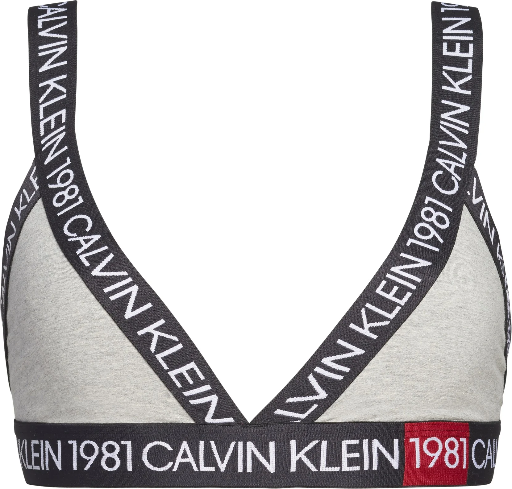 Bold 1981 Logo Unlined Bralette QF5447E 020 Grey Heather
