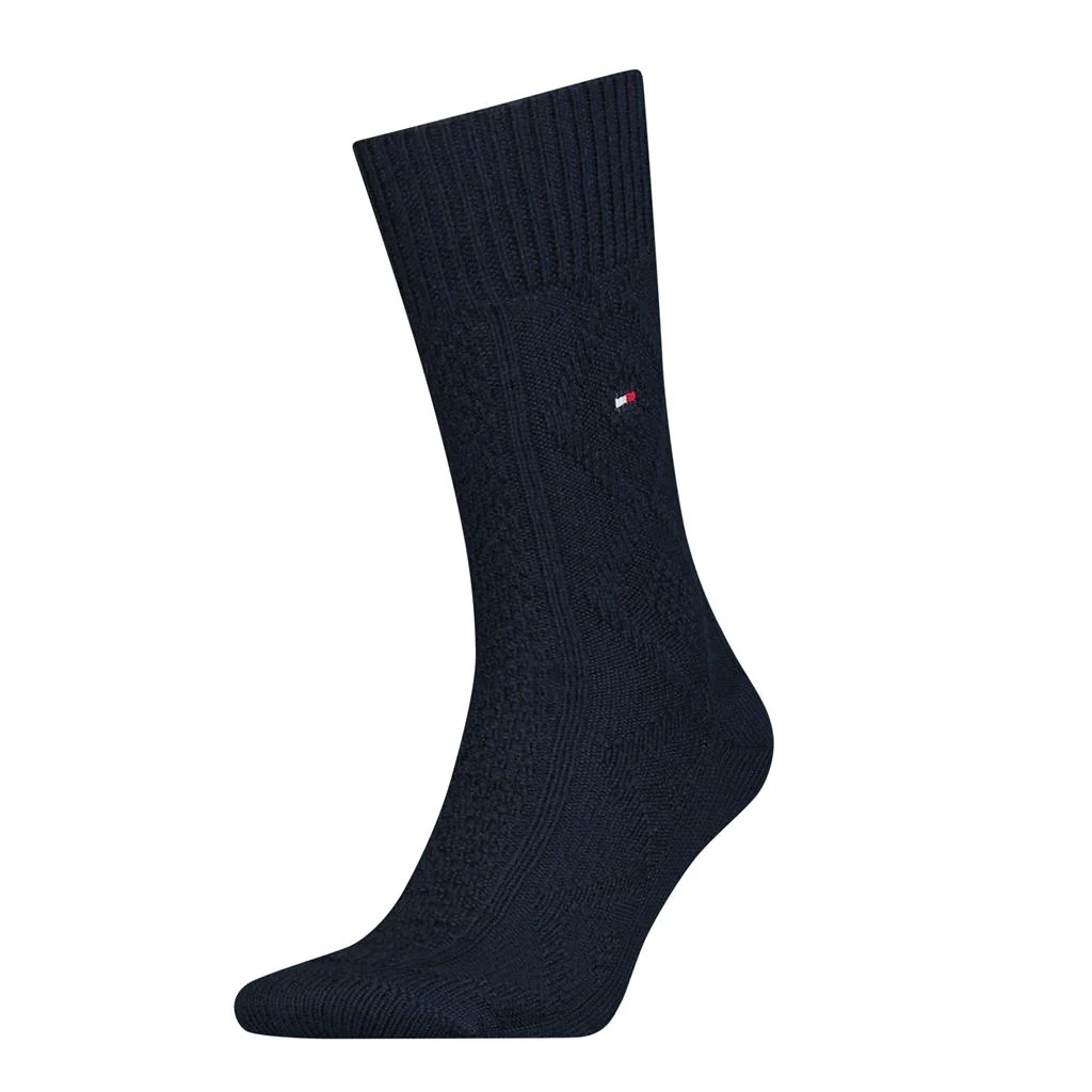 Cable Wool Sock 701220246 001 navy