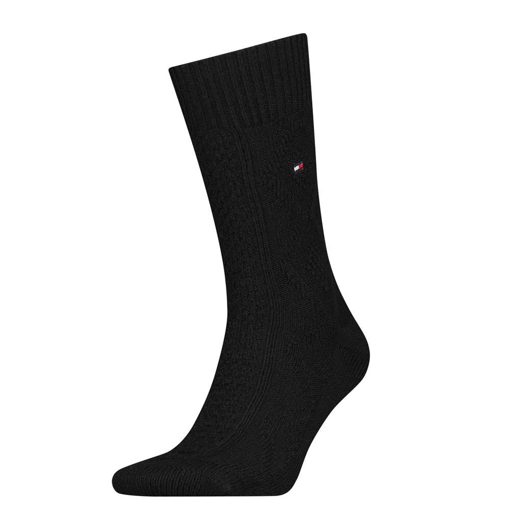 Cable Wool Sock 701220246 004 black